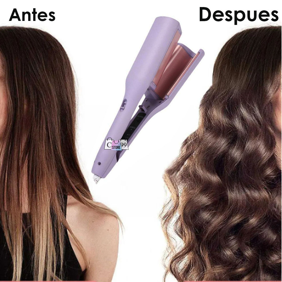 Encrespadora De Onda Gruesa Cabello
